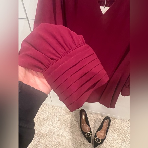 NWT burgundy shift dress. - Picture 3 of 7